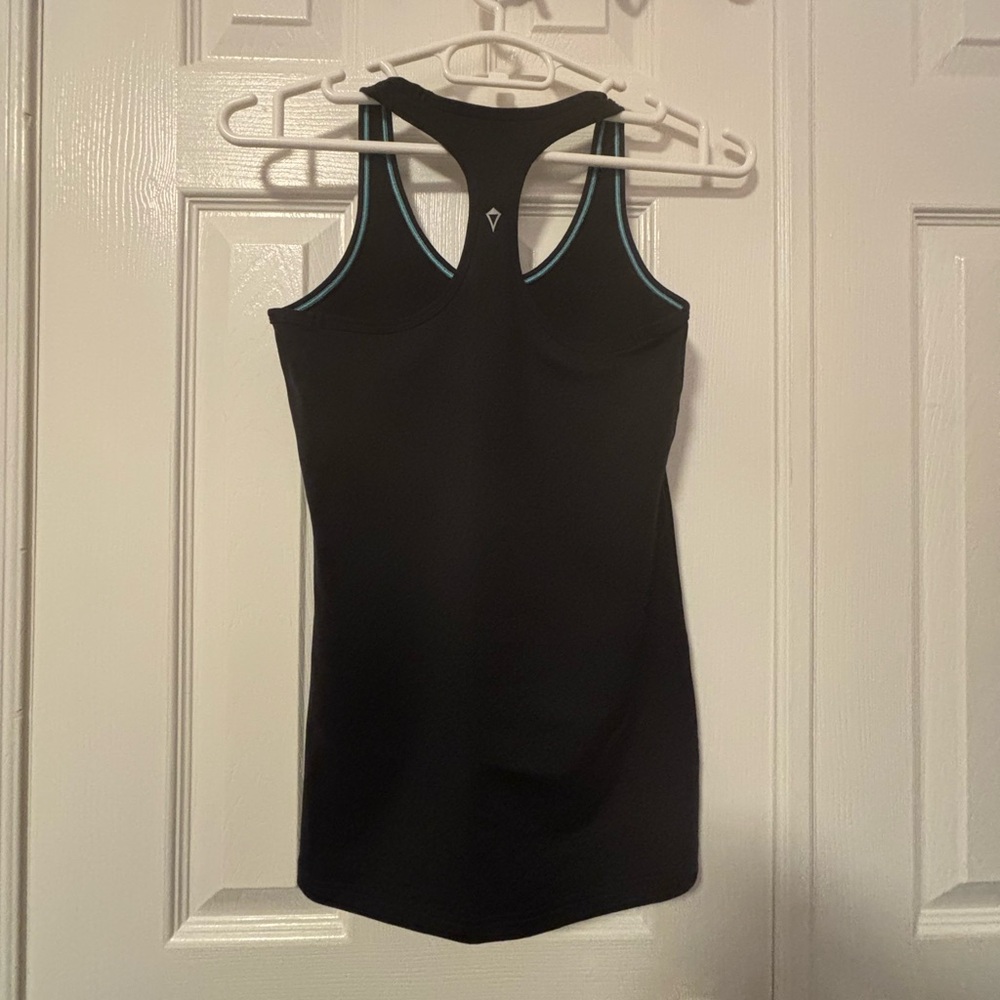Ivivva Black Tank Top with Blue Accents